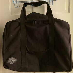 Harley Davidson Canvas 2 Zip Water Resistant Canvas Bag Opens Fully